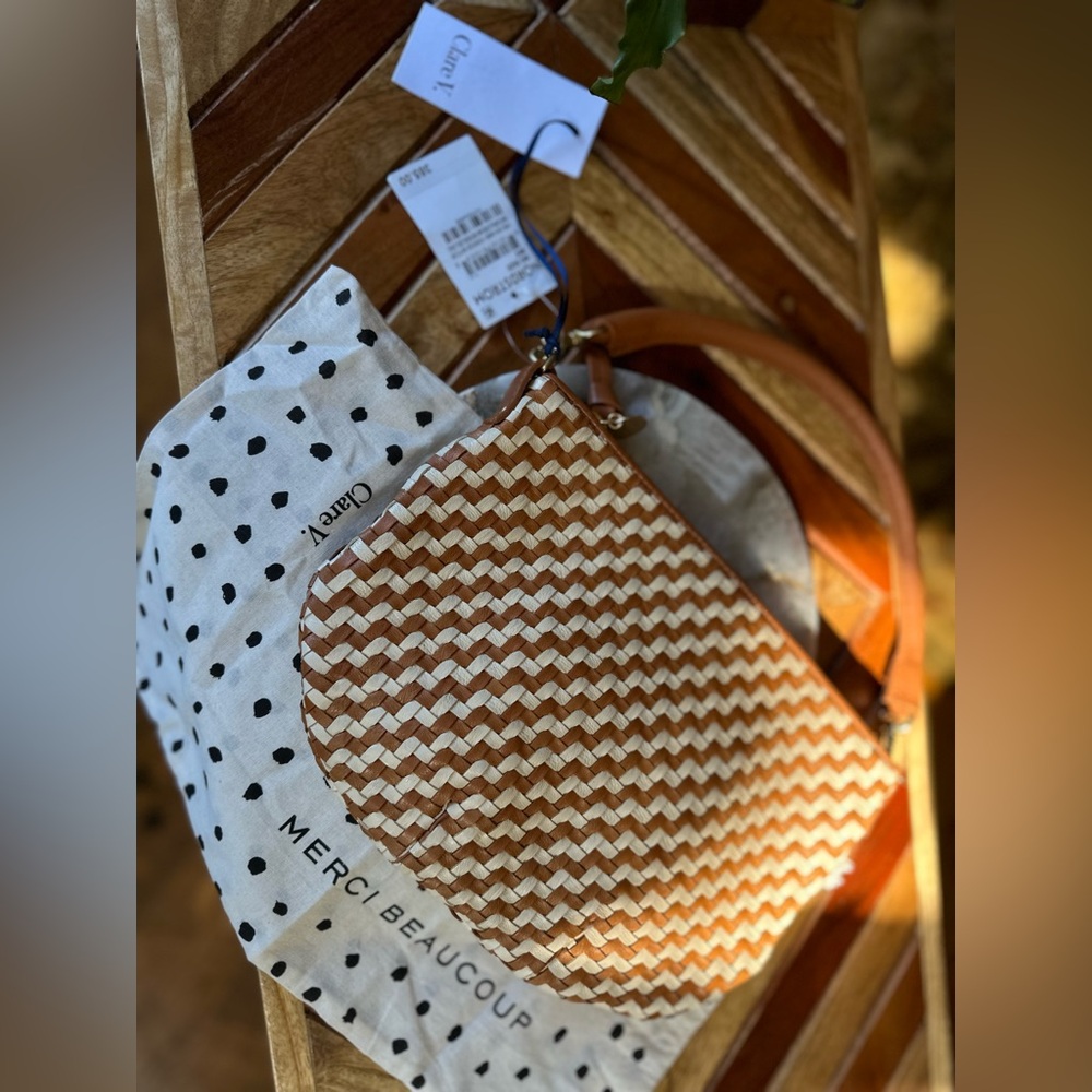 Petit Moyen Natural & Cream Woven Zig-Zag NWT $365 - Picture 10 of 12